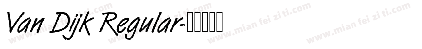 Van Dijk Regular字体转换